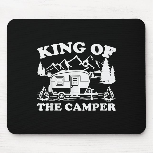Camping Lover Camper Van King Of The Camper  Mouse Pad (Front)