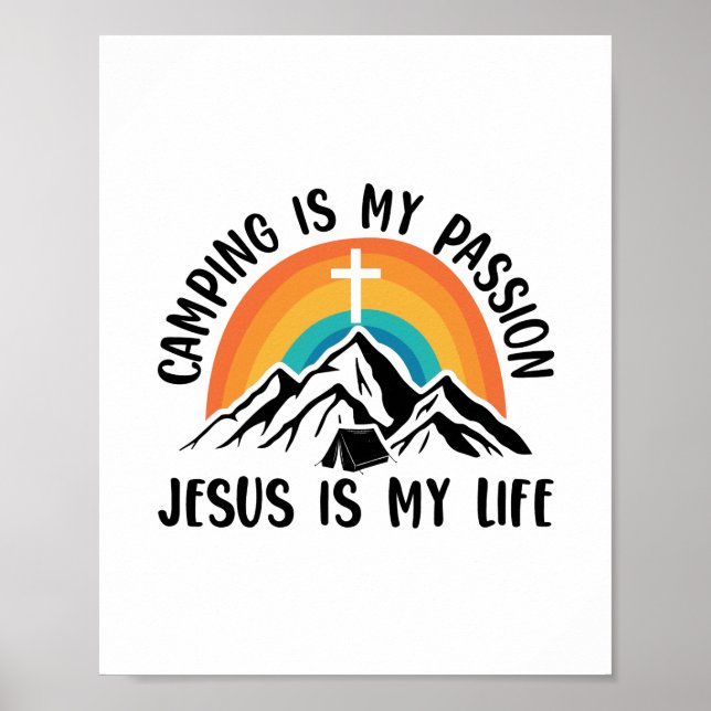 Camping Lovers - Jesus Faith Christian Poster (Front)