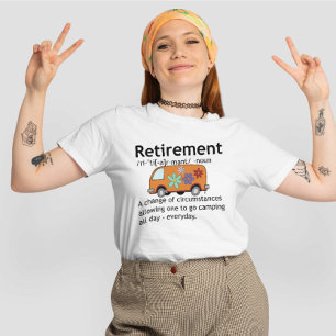 Camping Lovers Retirement Definition Funny T-Shirt