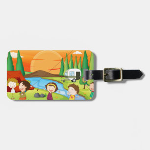 Camping Luggage Tag