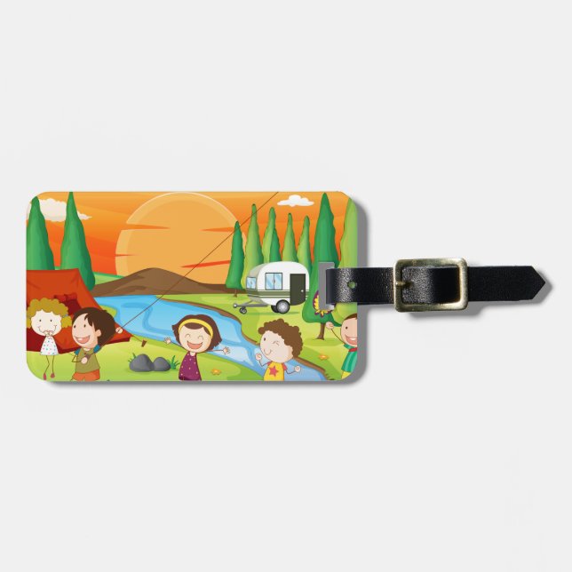 Camping Luggage Tag (Front Horizontal)