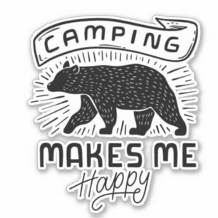 Camping Makes Me Happy Bear