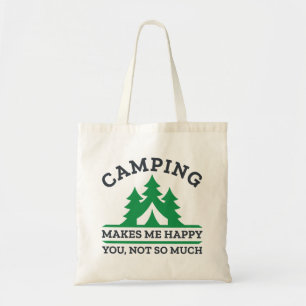 Camping Makes Me Happy Tote Bag