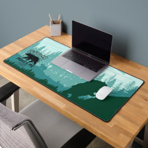 Camping Makes Me Happy  Wilderness Bears Desk Mat