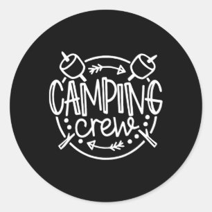Camping Matching Shirts For Family Camper Group Ca Classic Round Sticker