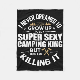 Camping Men Camper Rv Camping Vacation Camping Dad Fleece Blanket