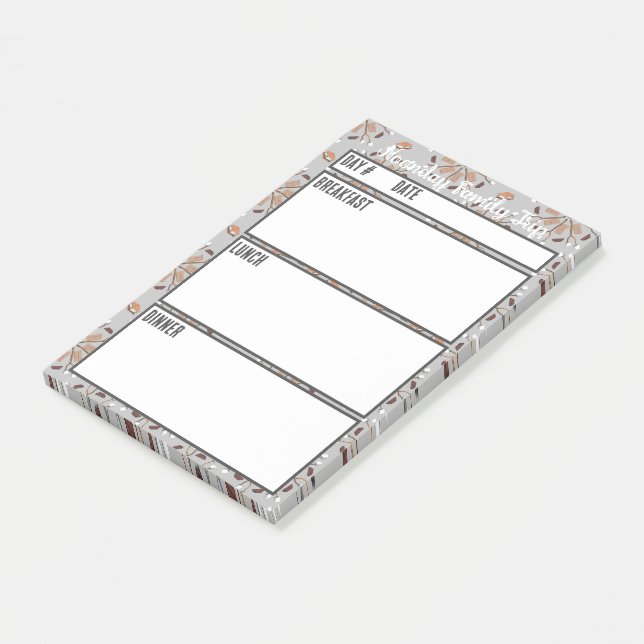 Camping Menu Meal Planning Tool Post-it Notes (Angled)