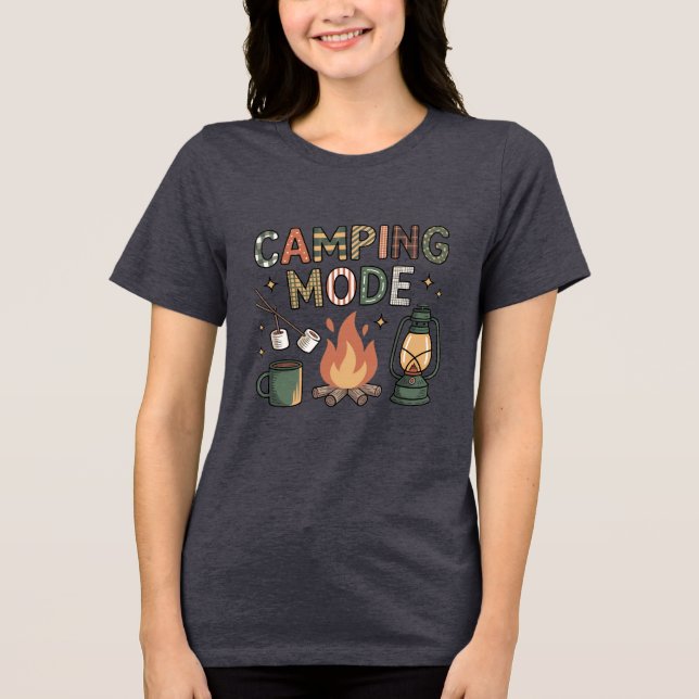 Camping Mode  Tri-Blend Shirt (Front)