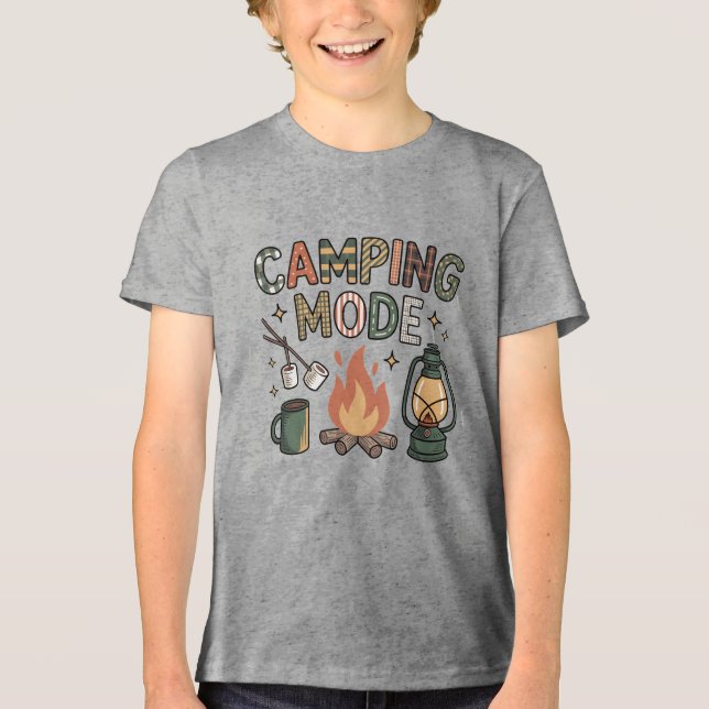 Camping Mode  Tri-Blend Shirt (Front)