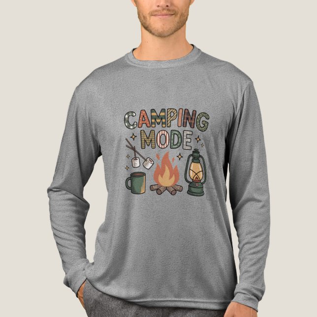 Camping Mode  Tri-Blend Shirt (Front)