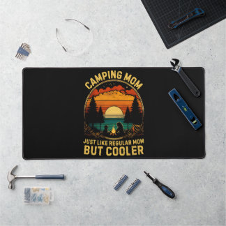Camping Mom Just Like A Regular Mom Desk Mat