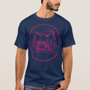 Camping Mom Woman RV Campervan Logo T-Shirt