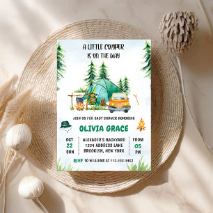 Camping Mountain Rustic Baby Shower Party  Invitation
