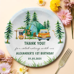 Camping Mountain Rustic Birthday Party Paper Plate