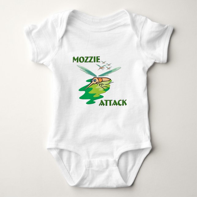 Camping Mozzie Baby Bodysuit (Front)