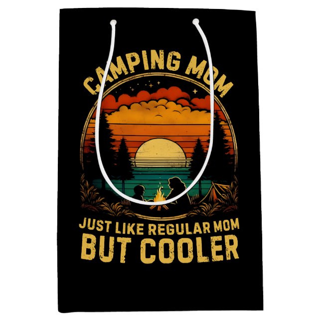 Camping Mum Just Like A Regular Mum Medium Gift Bag (Front)