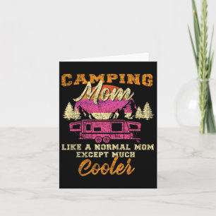 Camping Mum Pop Up Camper Rv Trailer Retro Vintage Card
