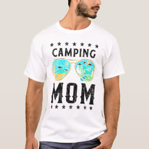 Camping Mum Retro Outdoor Graphic Tee Happy Camper