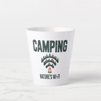 Camping Natures Wifi Latte Mug