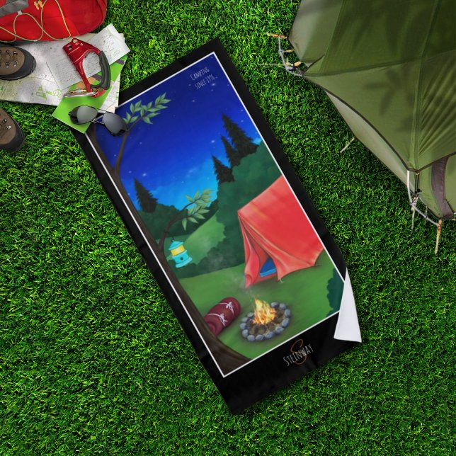 Camping Night Beach Towel (Creator Uploaded)