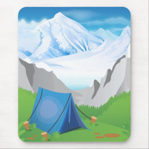 Camping - Night Time Mouse Pad