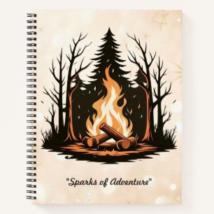 "Camping Night Vector Art" Notebook