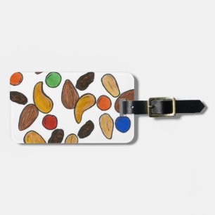 Camping Nuts Candy Trail Mix Snack Food Camp Luggage Tag
