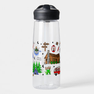 Camping or Midwest Themed  Water Bottle