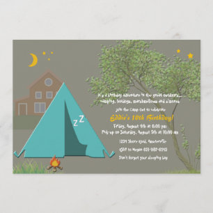 Camping Out Party Invitation