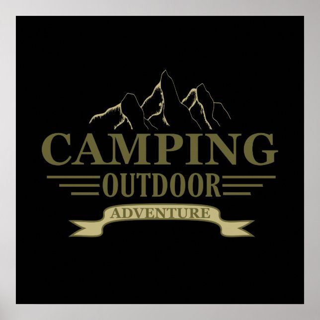 camping outdoor adventure poster (Front)