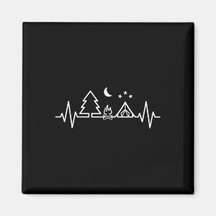 Camping Outdoor Heartbeat Wildlife Nature Camper H Magnet