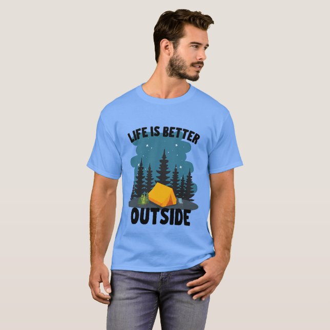 Camping Outdoor Lover T-Shirt (Front Full)