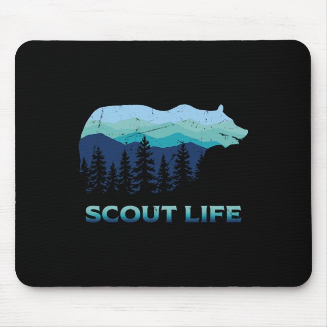 Camping Outdoor Scouting Hiking Scout Life  Mouse Pad (Front)