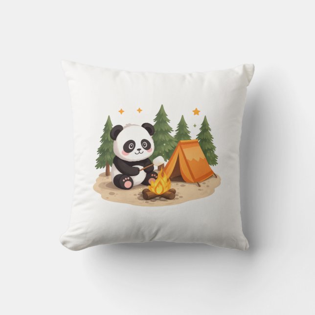 Camping Panda Cushion (Front)