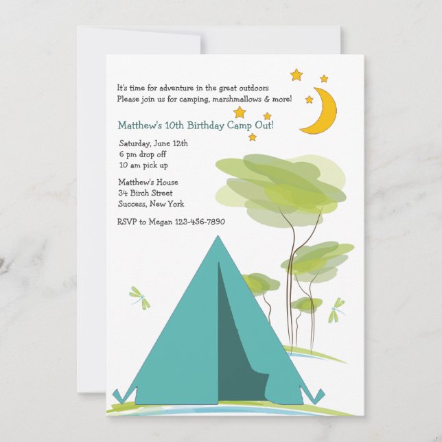 Camping Party Invitation (Front)