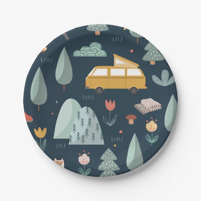Camping Party Paper Plates (Front)