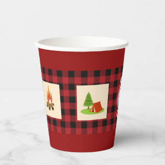 Camping Party Personalised Paper Cups
