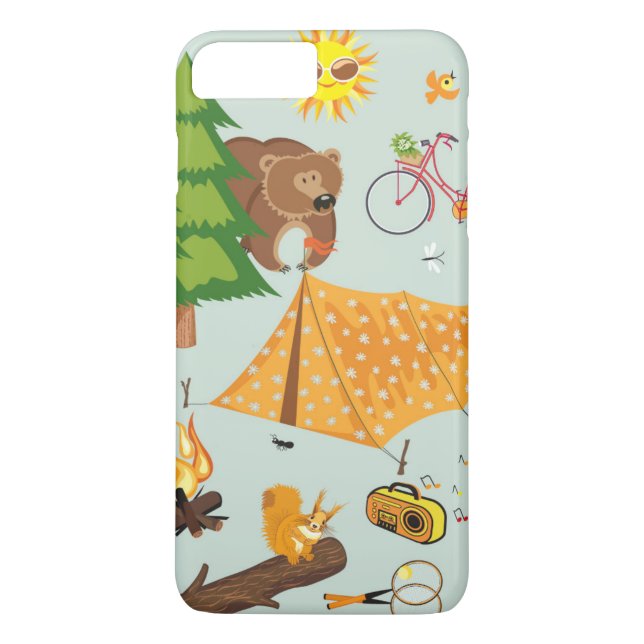 Camping Pattern Case-Mate iPhone Case (Back)