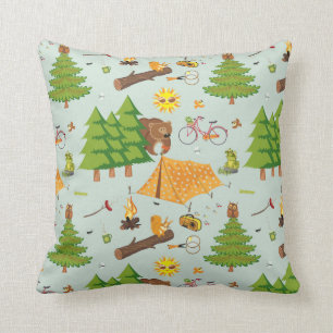 Camping Pattern Cushion