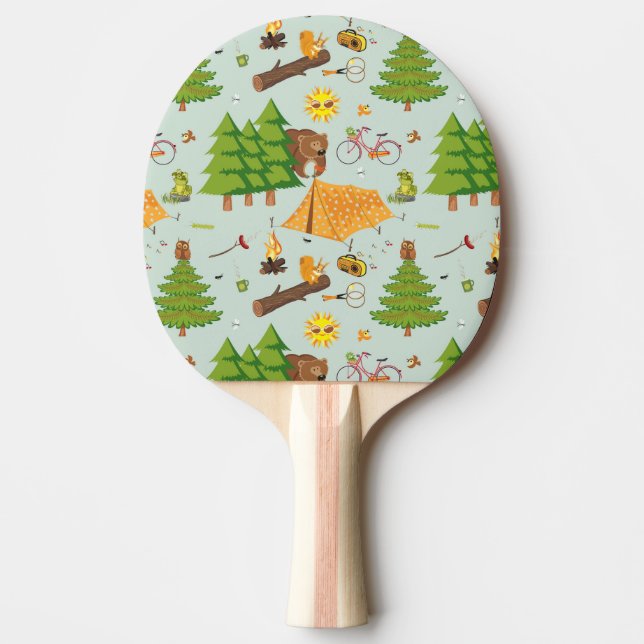 Camping Pattern Ping Pong Paddle (Front)