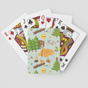 Camping Pattern Playing Cards