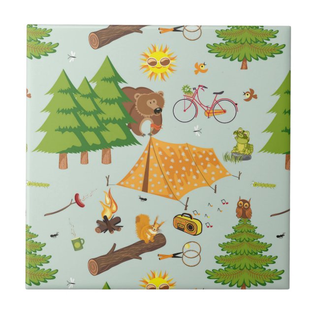 Camping Pattern Tile (Front)