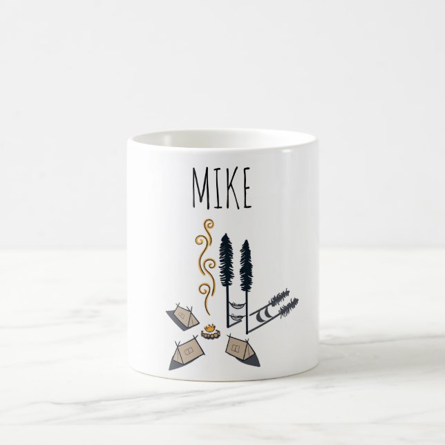 Camping Personalised Classic Mug (Center)