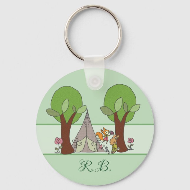 Camping personalisiert key ring (Front)