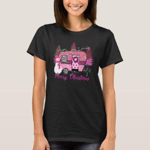 Camping Pink Vehicle Christmas Ugly Sweater Xmas T