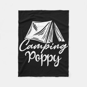 Camping Poppy Camper Family Matching Camp Trip  Fleece Blanket