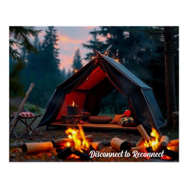Camping Poster – Disconnect to Reconnect (Front)