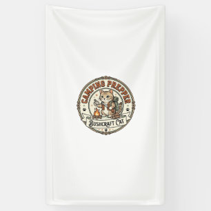 Camping Prepper Bushcraft Cat Camping Prepper Bush Banner