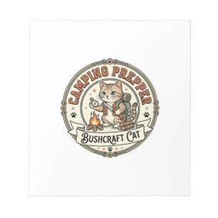 Camping Prepper Bushcraft Cat Camping Prepper Bush Notepad