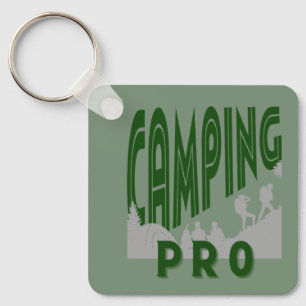 Camping pro for outdoorsy nature lovers and hikers key ring